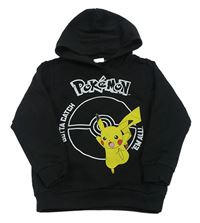 Černá mikina s Pikachu a kapucí