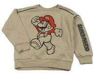 Béžová mikina se Super Mario 