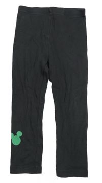 Nové - Tmavošedé žebrované legíny s Mickeym Primark 