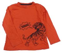 Červené tričko s tigrom Lupilu