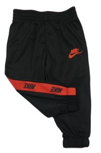 Černo-červené sportovní kalhoty s logem Nike