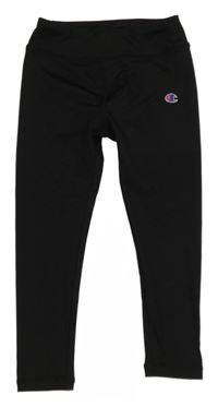 Černé sportovní legíny s logem Champion