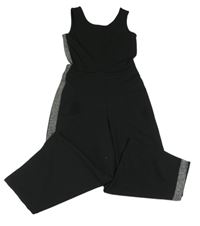 Čierny nohavicový overal s proužkem C&A