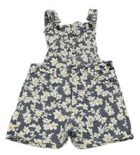 Tmavomodré květinové laclové riflové kraťasy O´neill