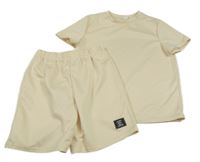 2set- smetanové sportovní tričko+ kraťasy Shein