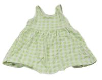 Zeleno-biele kockované bavlnené šaty Primark