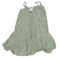 Nové - Khaki vzorované šaty so slunci New Look