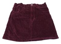 Vínová menšestrová sukňa H&M