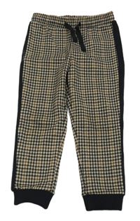 Hnedo-čierne vzorované cuff nohavice Matalan