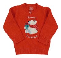 Nové - Červený svetr s ledním medvědem 