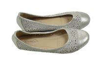 Stříbrné baleríny s perforováním vel.33
