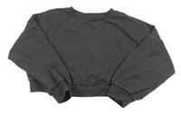 Antracitová crop mikina Next