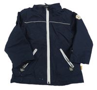 Tmavomodrá šušťáková jarná bunda