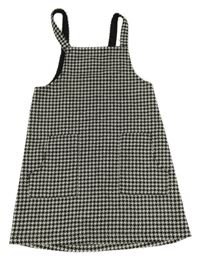 Bílo-černé vzorované vlněné šaty Next