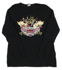 Černé triko s potiskem 