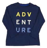 Tmavomodré tričko s nápisom Lupilu