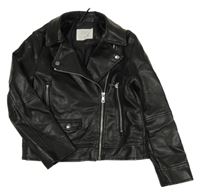 Černý koženkový křivák Zara