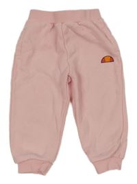Světlerůžové tepláky s logem ellesse
