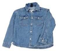 Modrá lehká riflová košilová bunda H&M