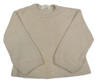 Pudrový chlpatý crop sveter H&M