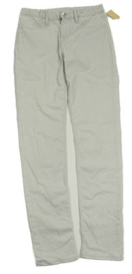 Nové - Sivé plátenné skinny fit nohavice H&M