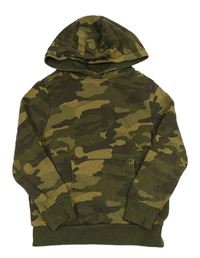 Khaki-béžová army mikina s kapucí M&S