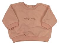 Broskvová oversize mikina s nápisem Matalan
