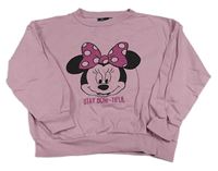 Světlerůžová oversize mikina s Minnií Disney