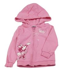 Svetloružová prepínaci mikina s Minnií a kapucňou Disney