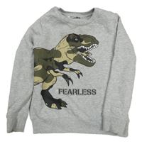 Sivá mikina s dinosaurom Pep&Co
