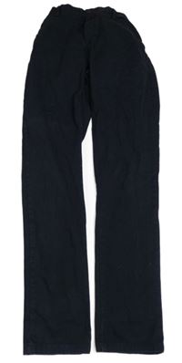 Tmavomodré plátenné chino nohavice Next vel. 16 let