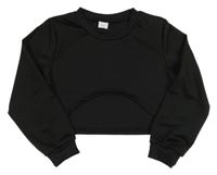 Čierna crop mikina