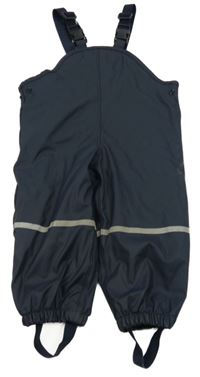 Tmavomodré nepromokavé laclové podšité kalhoty Lupilu