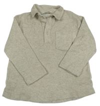 Béžové pletené mikinotriko s golierikom H&M