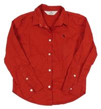 Červená košile s výšivkou H&M