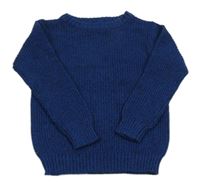 Safírovo-čierny melírovaný sveter Infinity