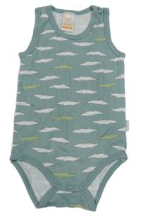 Zelenošedé body s krokodýly Pusblu