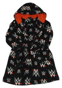 Černý chlupatý župan s Wrestlery a kapucí George