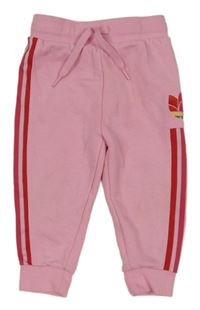 Růžové tepláky s logem Adidas