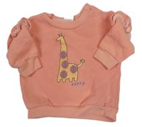 Lososová mikina so žirafou Next