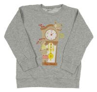 Sivá melírovaná mikina s myškami Minikidz