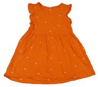 Tehlově červené bavlnené šaty s třešničkami H&M