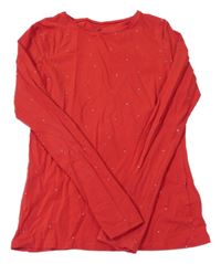 Červené tričko s bodkami H&M