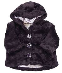 Lilkový kožušinový podšitý kabát s kapucňou George