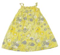 Žlté letné šaty s kvietkami Vertbaudet
