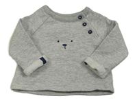 Sivá melírovaná mikina s medvedíkom zn. the little white company