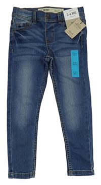 Nové - modré skinny teplákové rifle Denim Co.