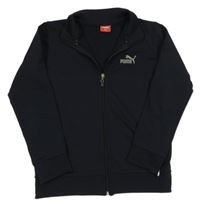 Černá propínací sportovní mikina s logem a puntíky PUMA