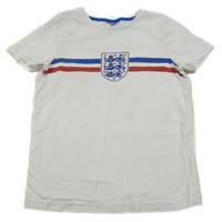 Bílé fotbalové tričko England a pruhy George