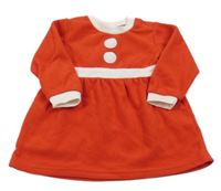 Červeno-bílé fleecové vánoční šaty H&M